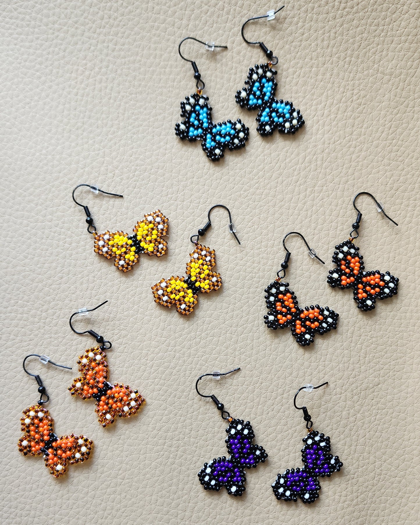 Butterfly Earrings (Yellow/Brown)