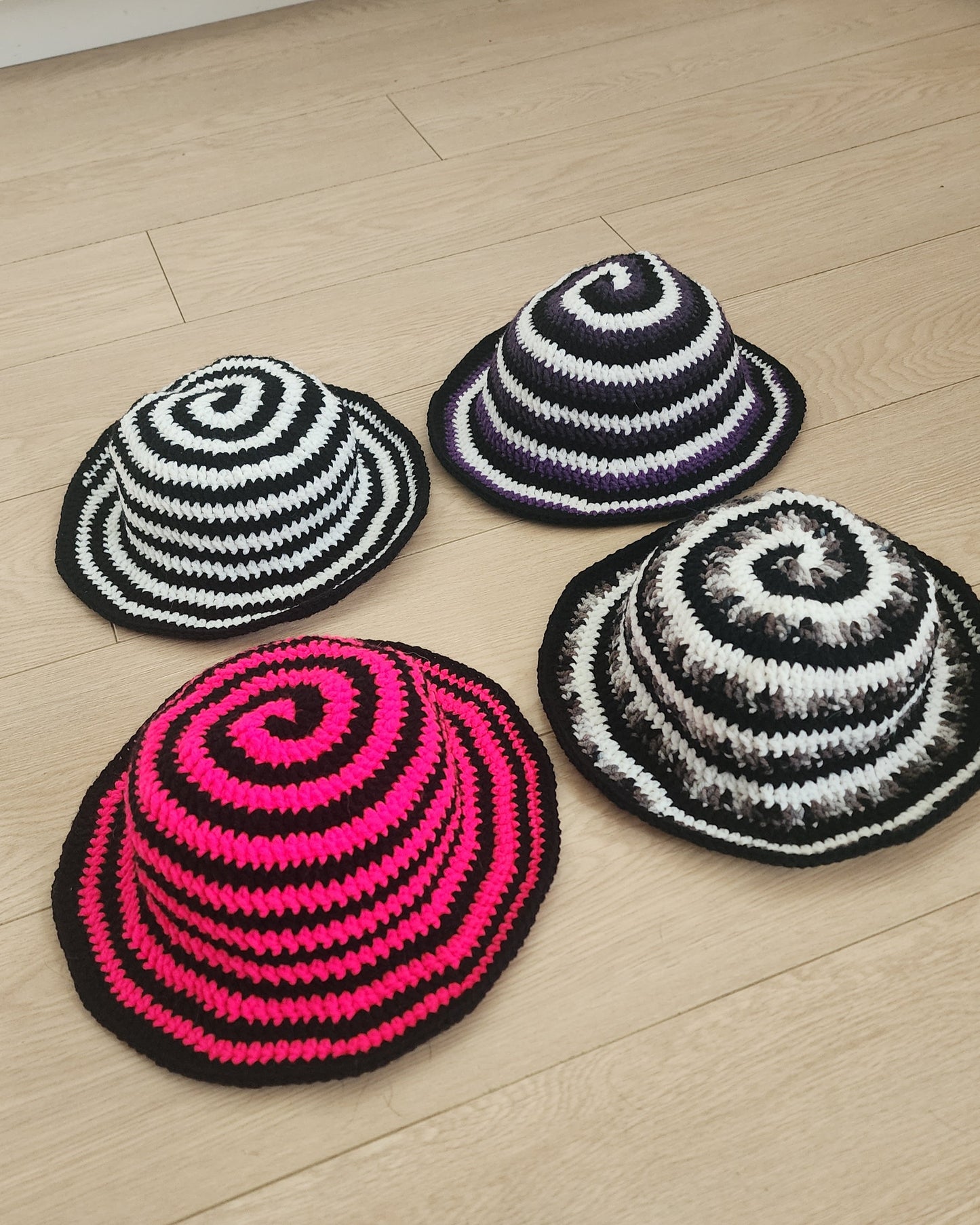 Custom Crochet Spiral Bucket Hat (Made-to-Order)