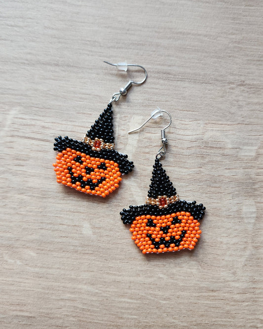 Witch Pumpkin Earrings