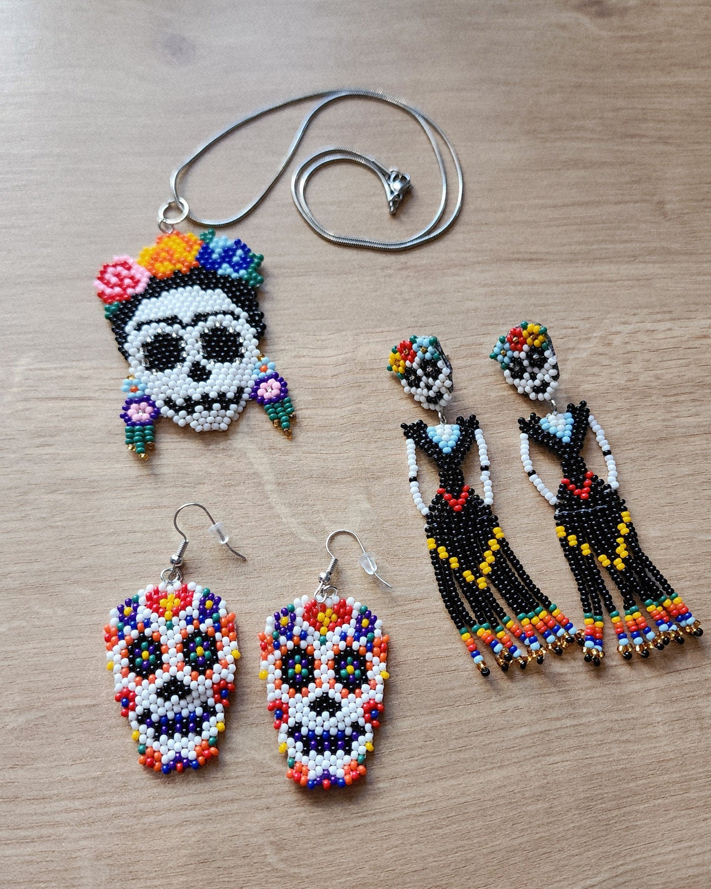 Día de los Muertos Calavera Skull Earrings