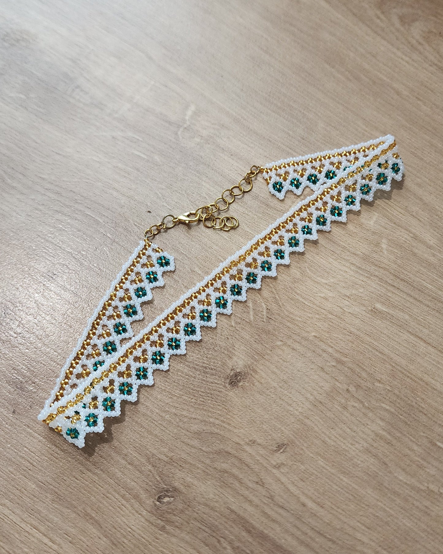 Teal & Gold Choker
