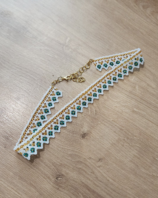 Teal & Gold Choker