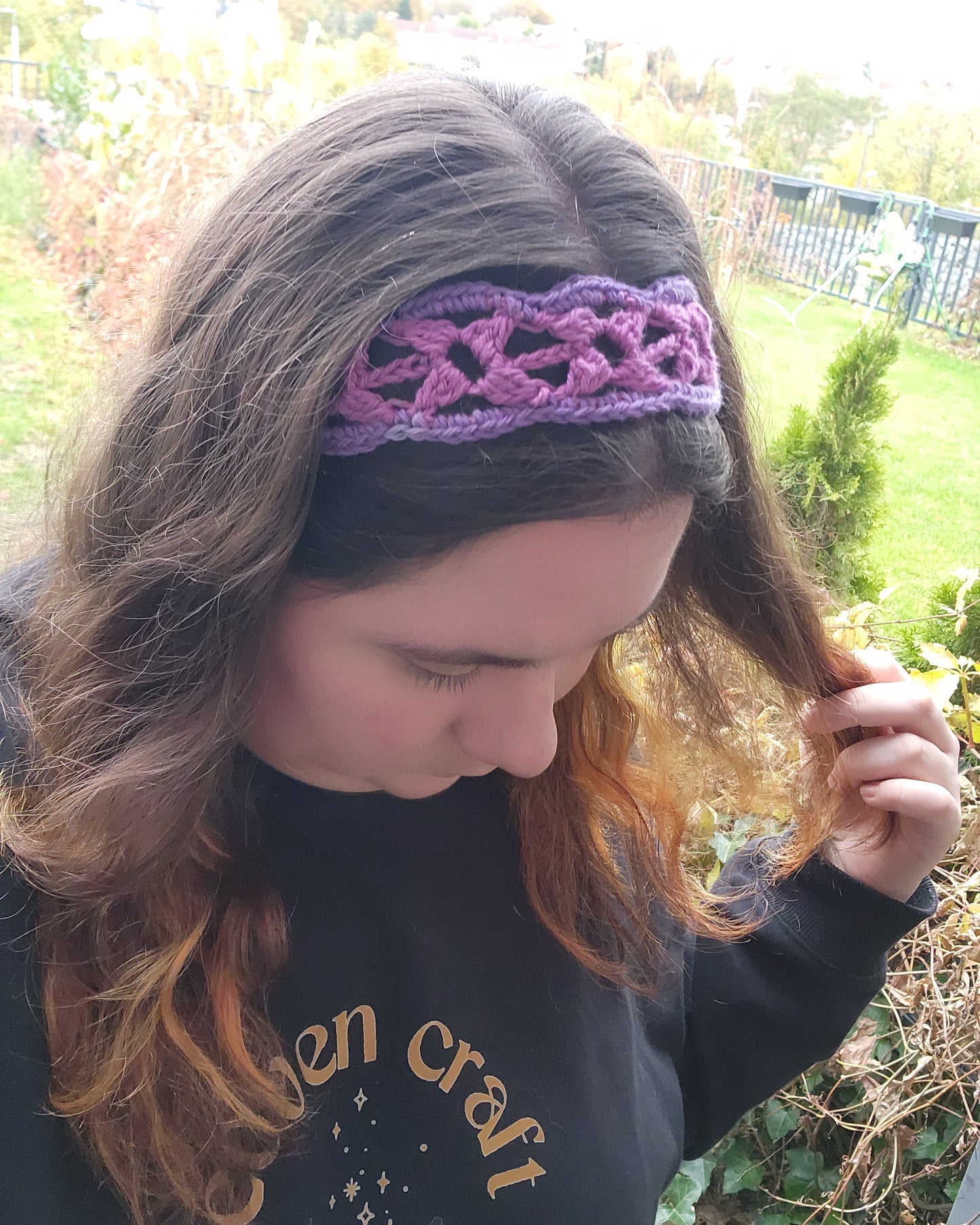 Purple Flower Meadow Headband