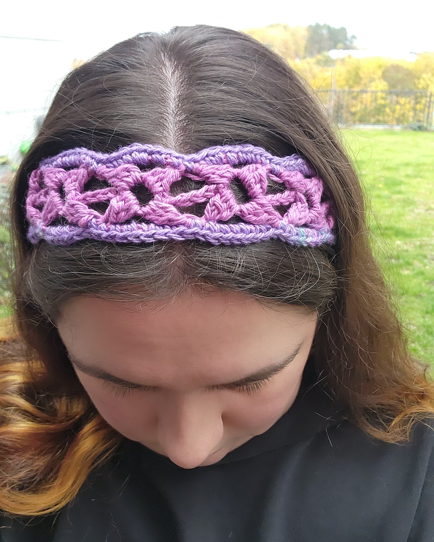 Purple Flower Meadow Headband
