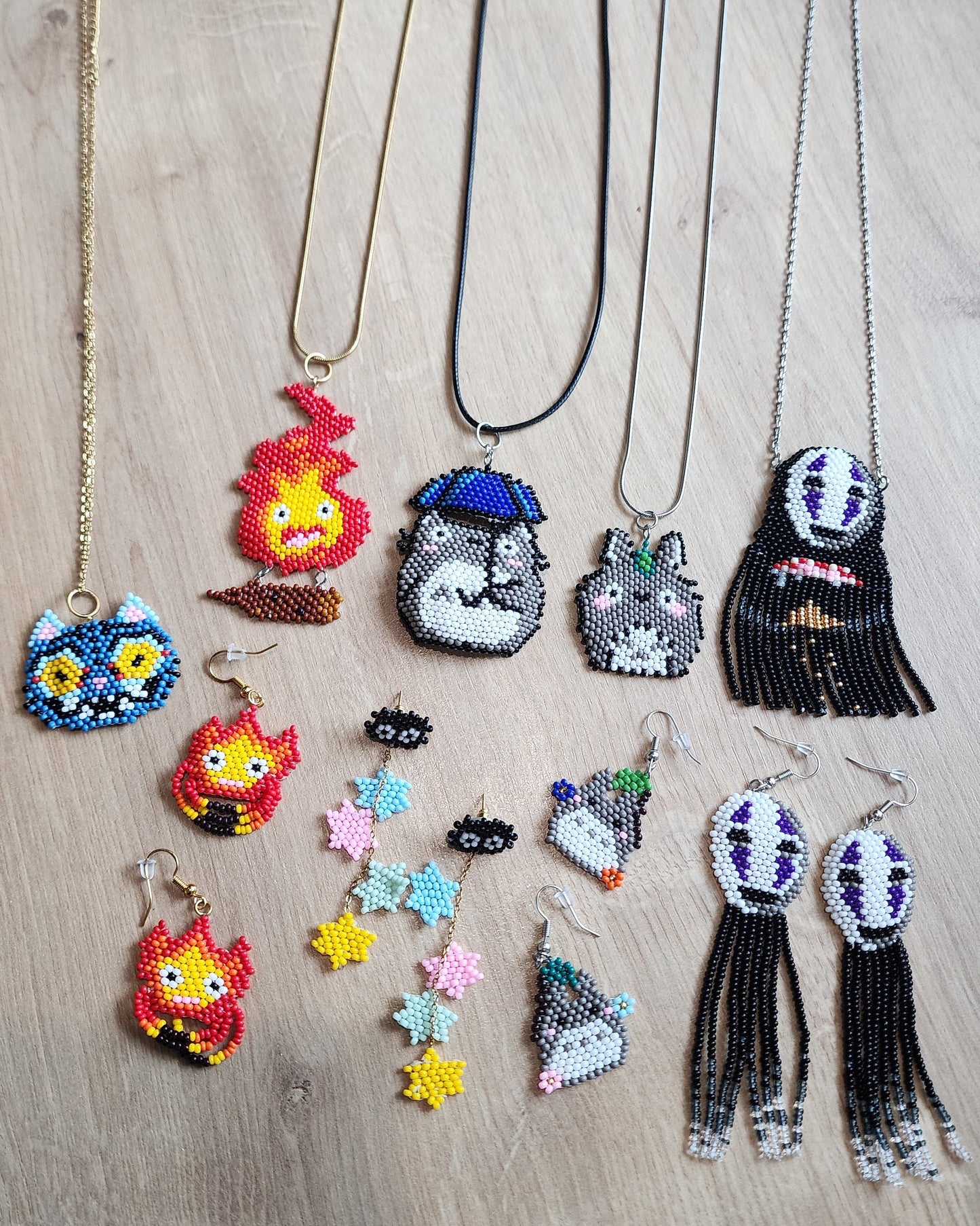 Blue Derp Cat Necklace